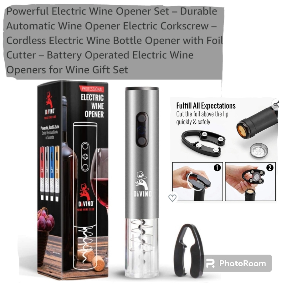 Electric wine bottle opener
